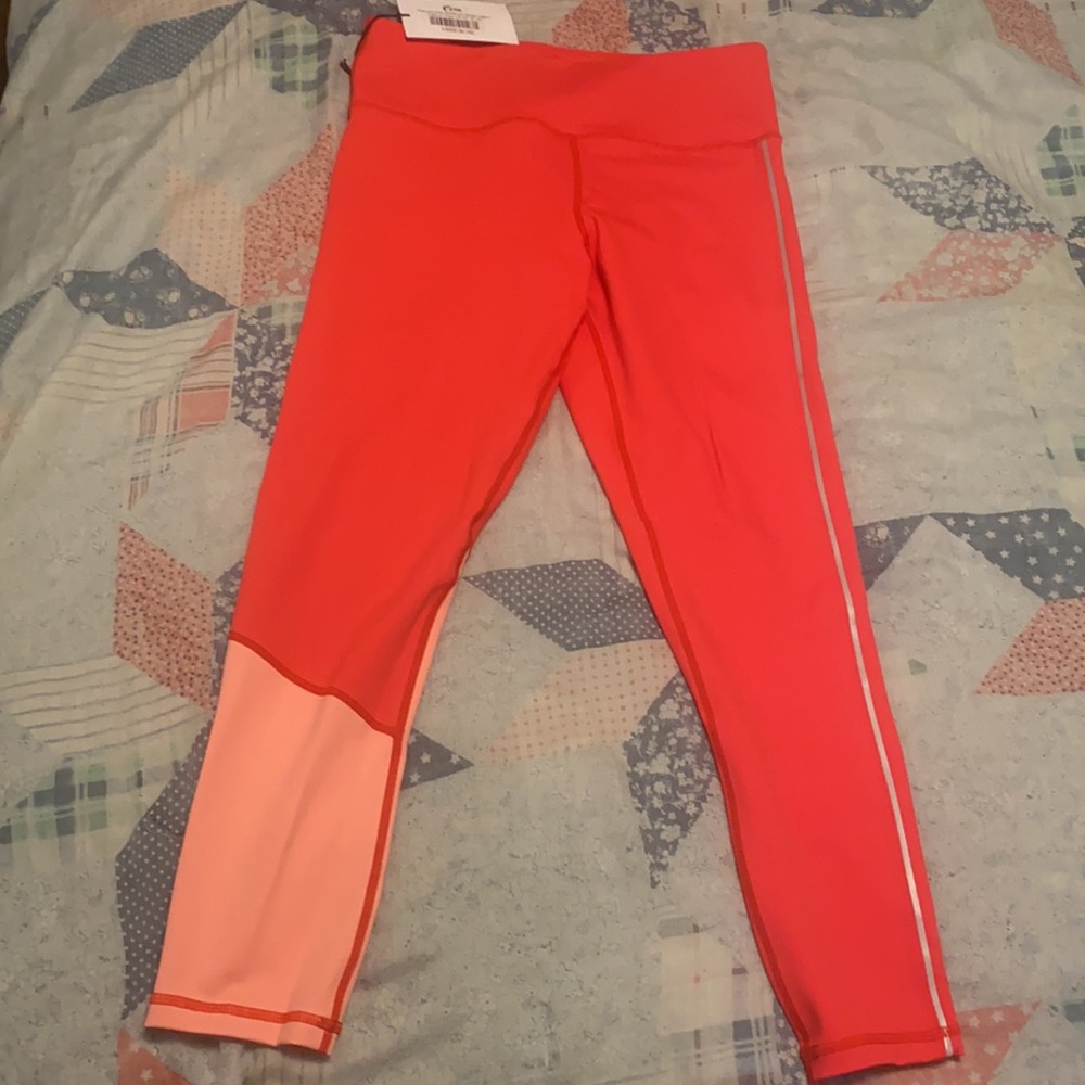 Zyia Popsicle Pink Reflective Stripe Light n Tight Hi-Rise 7/8 24"